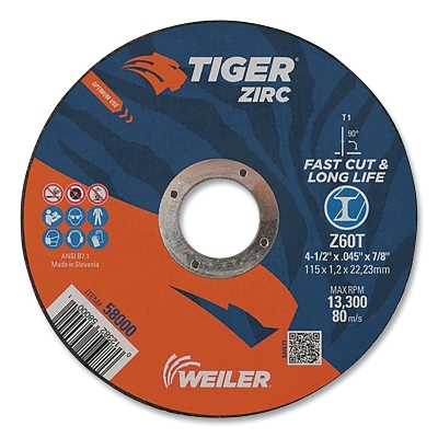 4-1/2 X 045 TIGER ZIRC TY1 C-O WHL 7/8